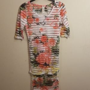 See Through Floral Top